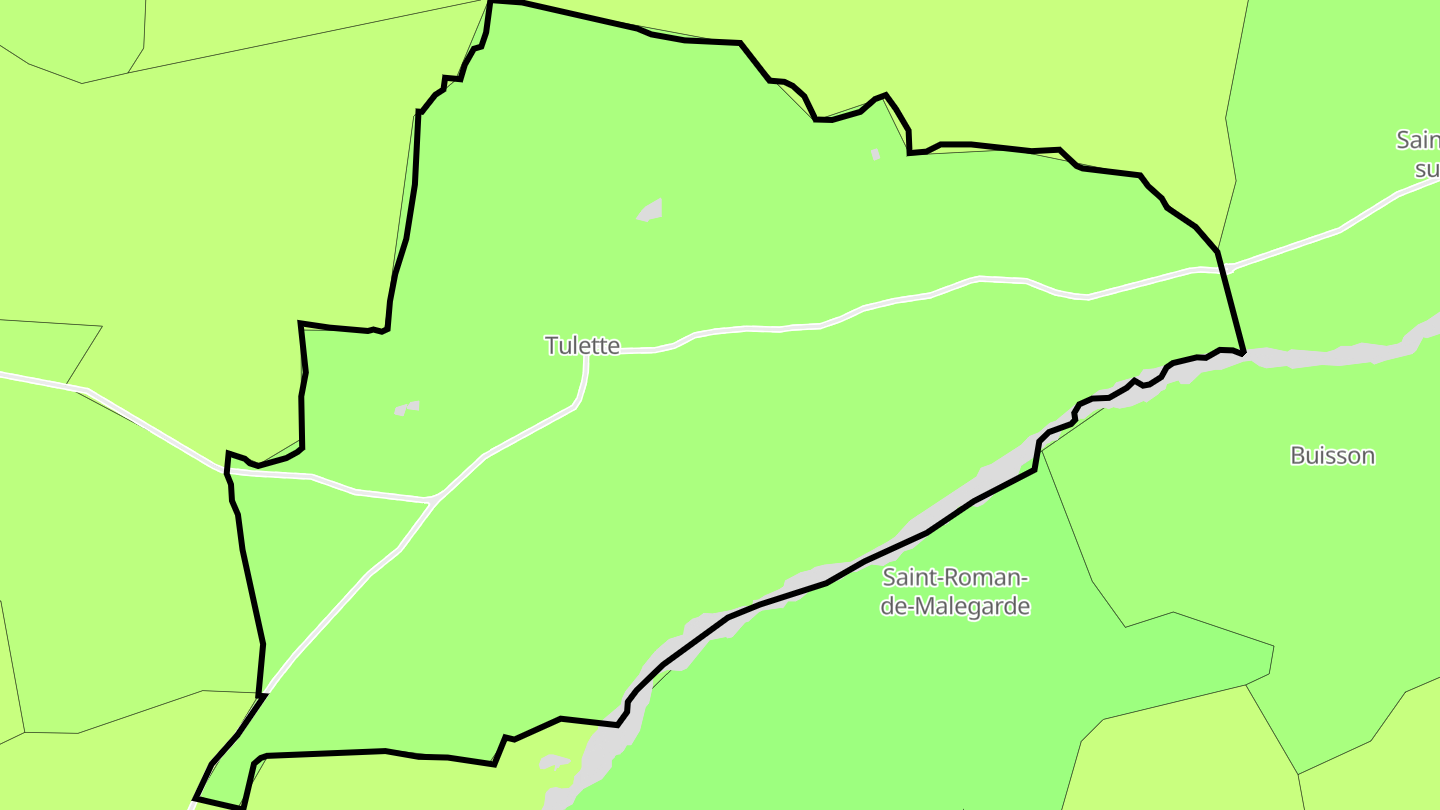 Carte des prix de l'immobilier Tulette