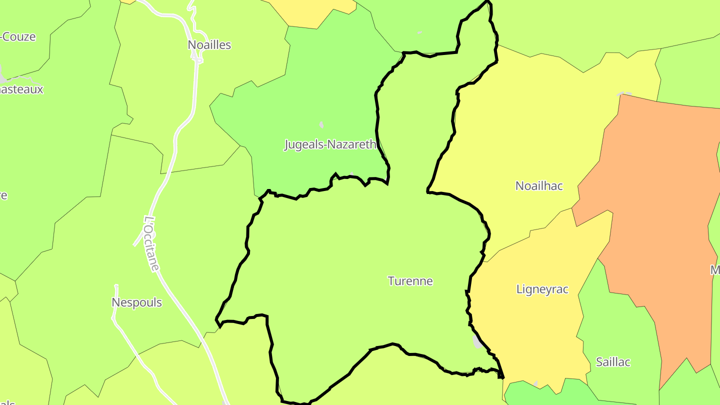 Carte des prix de l'immobilier Turenne