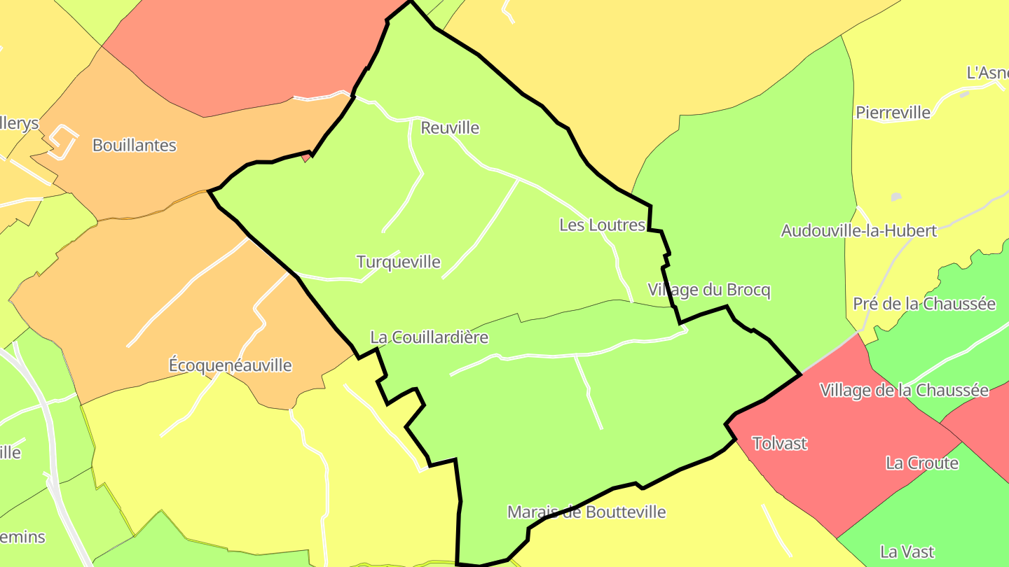 Carte des prix de l'immobilier Turqueville