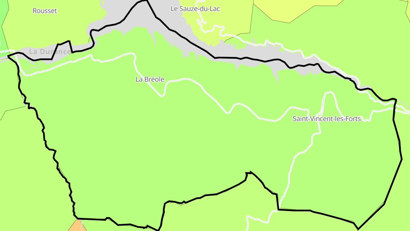 Carte des prix de l'immobilier Ubaye-Serre-Ponçon