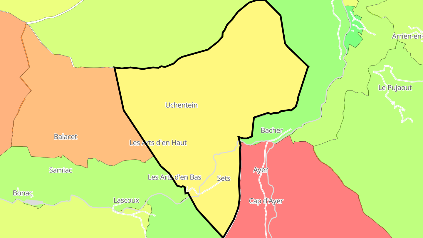 Carte des prix de l'immobilier Uchentein