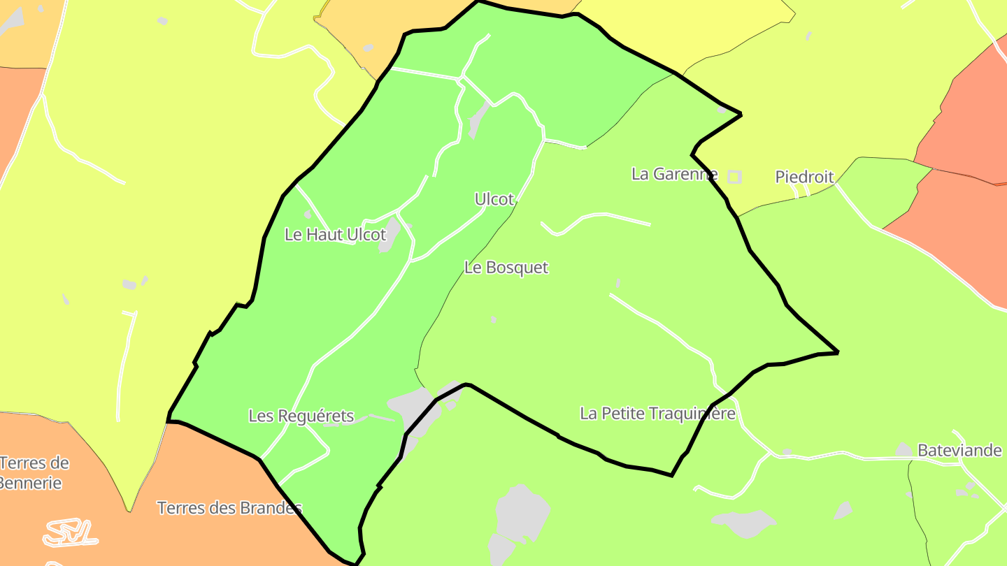Carte des prix de l'immobilier Ulcot