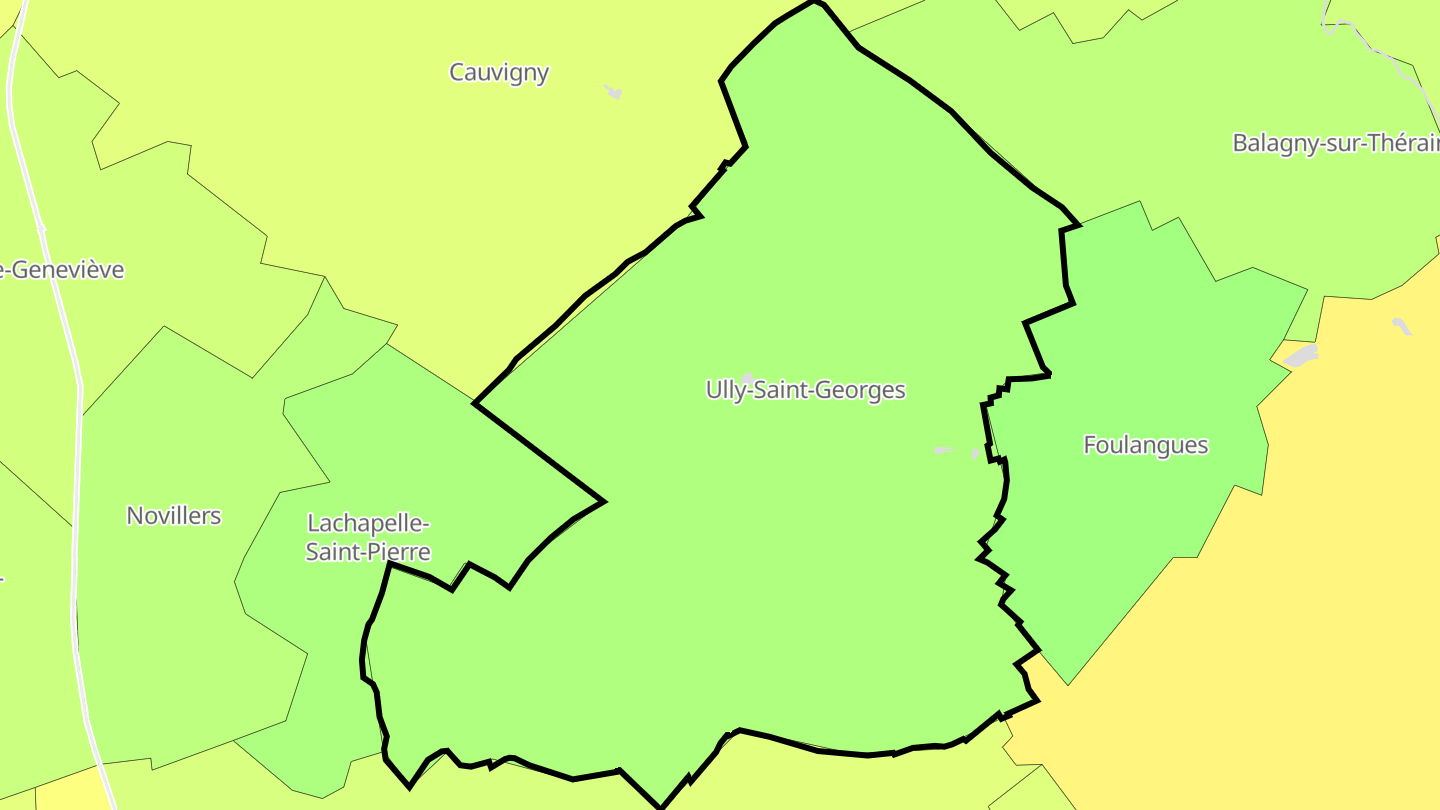 Carte des prix de l'immobilier Ully-Saint-Georges