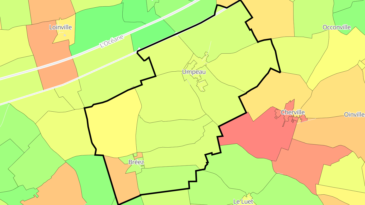 Carte des prix de l'immobilier Umpeau
