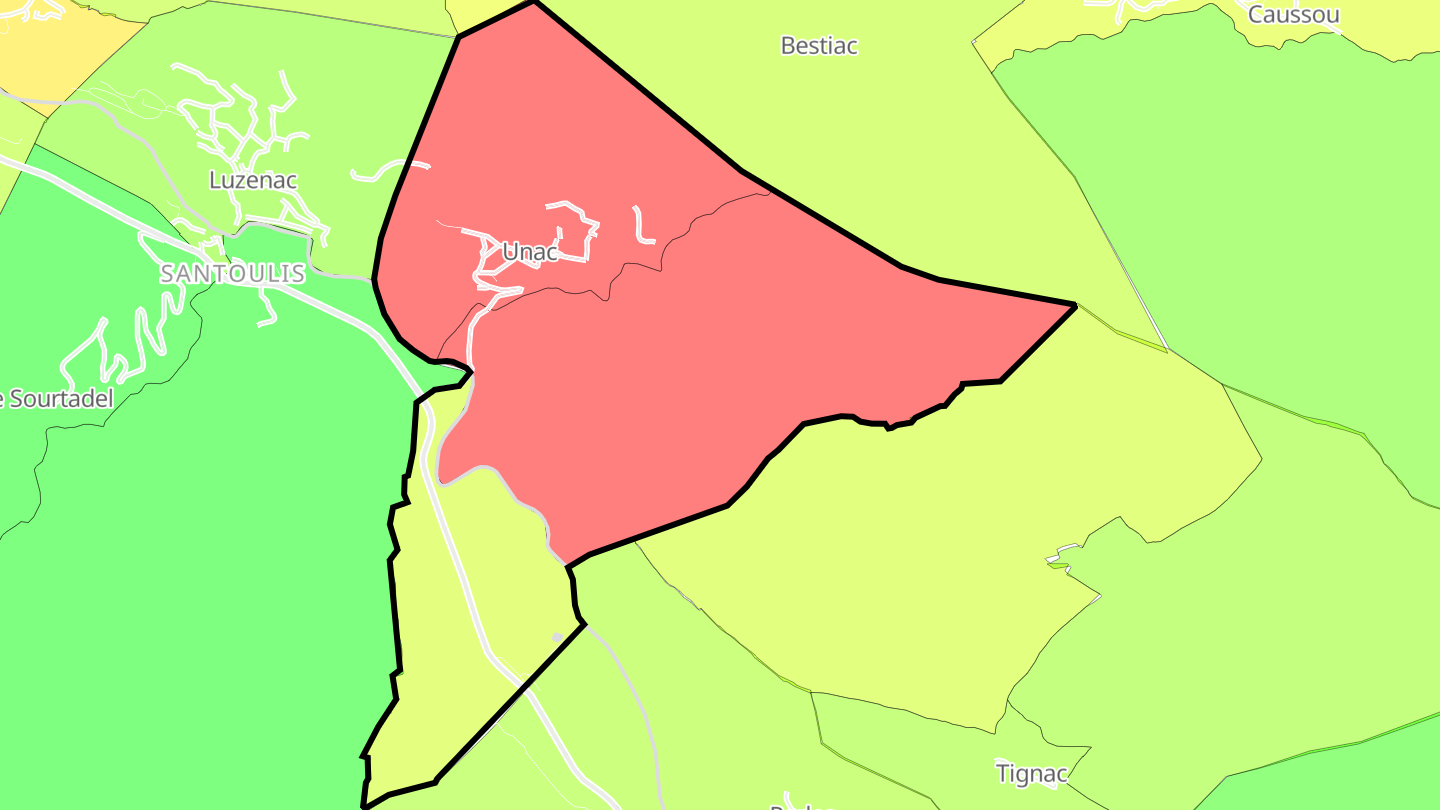 Carte des prix de l'immobilier Unac