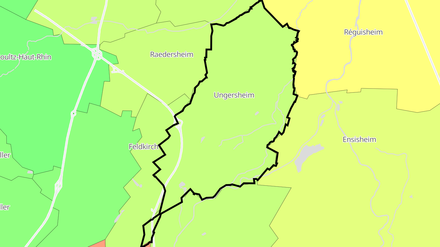 Carte des prix de l'immobilier Ungersheim