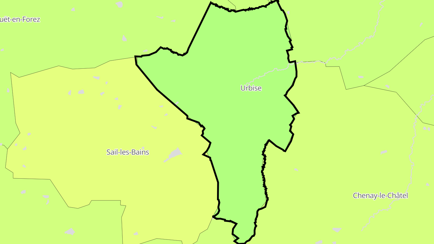 Carte des prix de l'immobilier Urbise