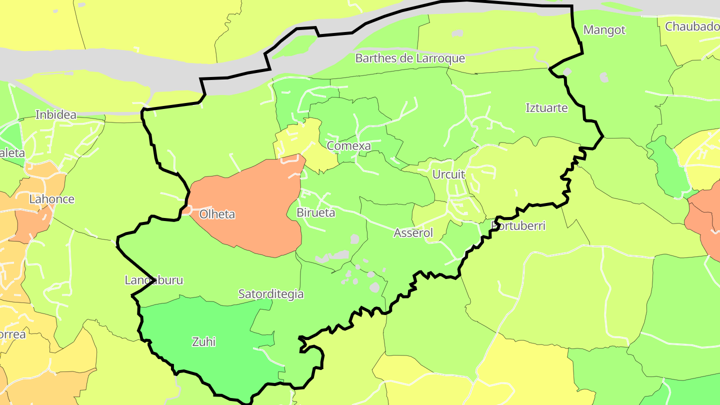 Carte des prix de l'immobilier Urcuit