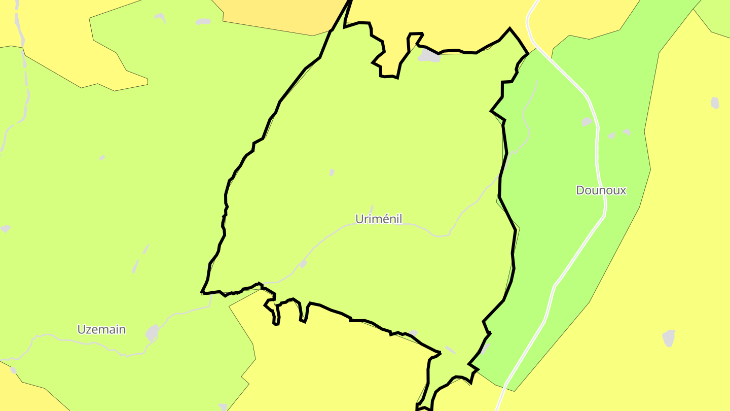 Carte des prix de l'immobilier Uriménil