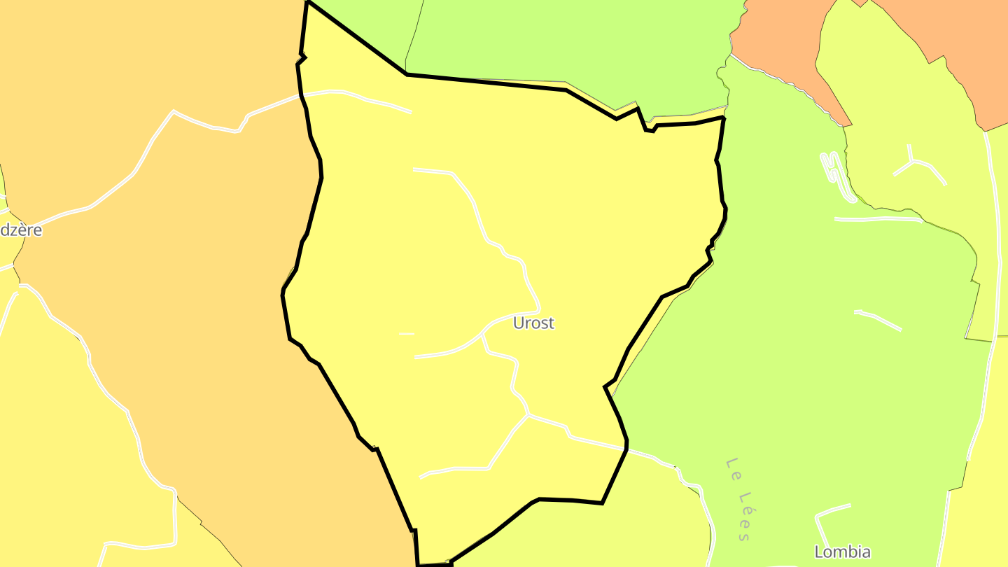 Carte des prix de l'immobilier Urost
