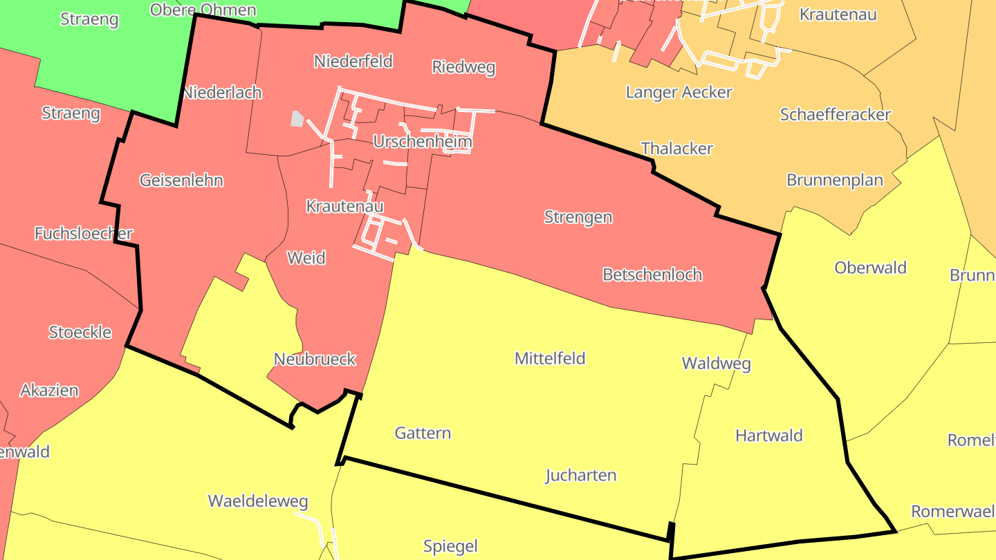 Carte des prix de l'immobilier Urschenheim