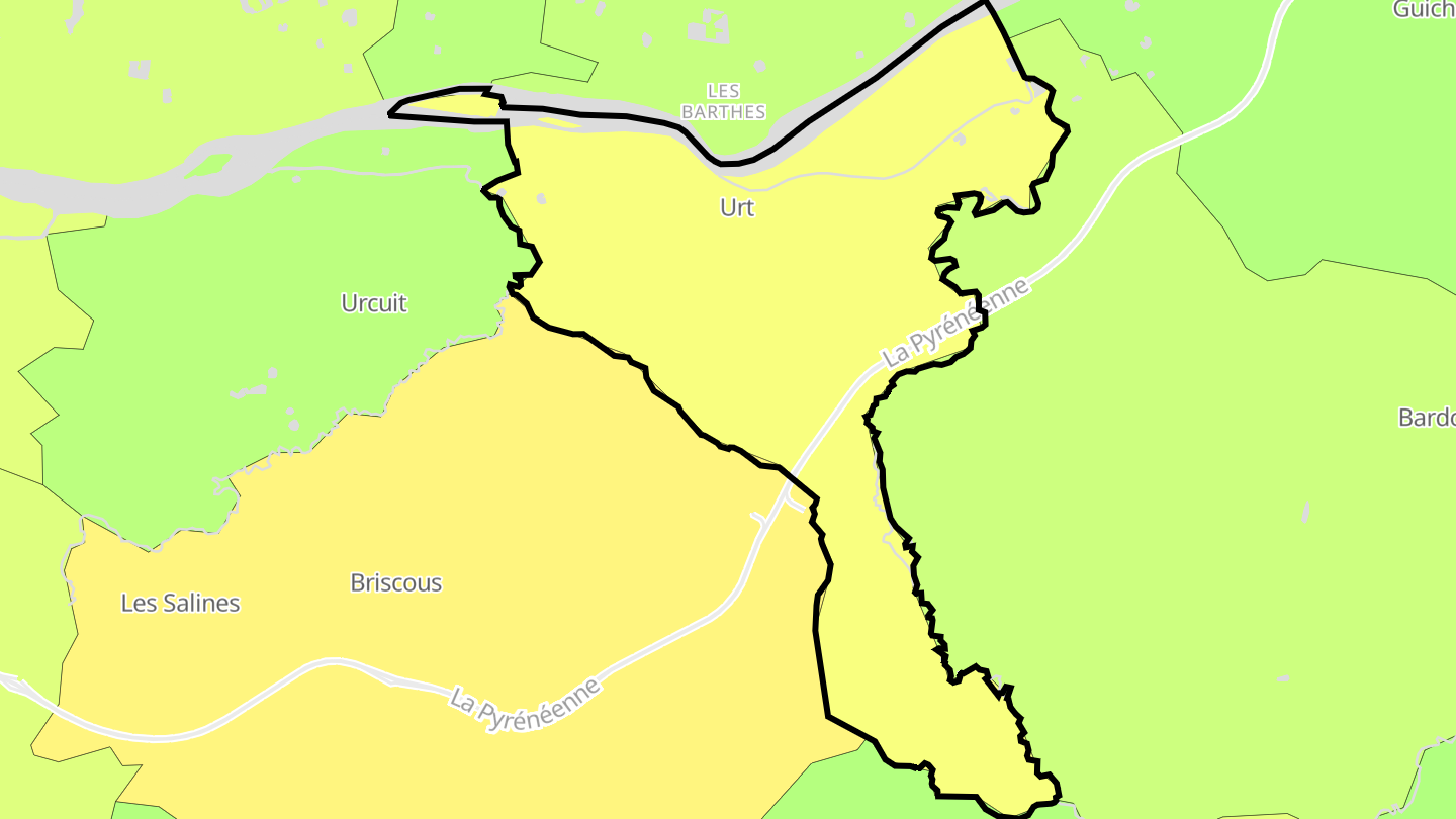 Carte des prix de l'immobilier Urt