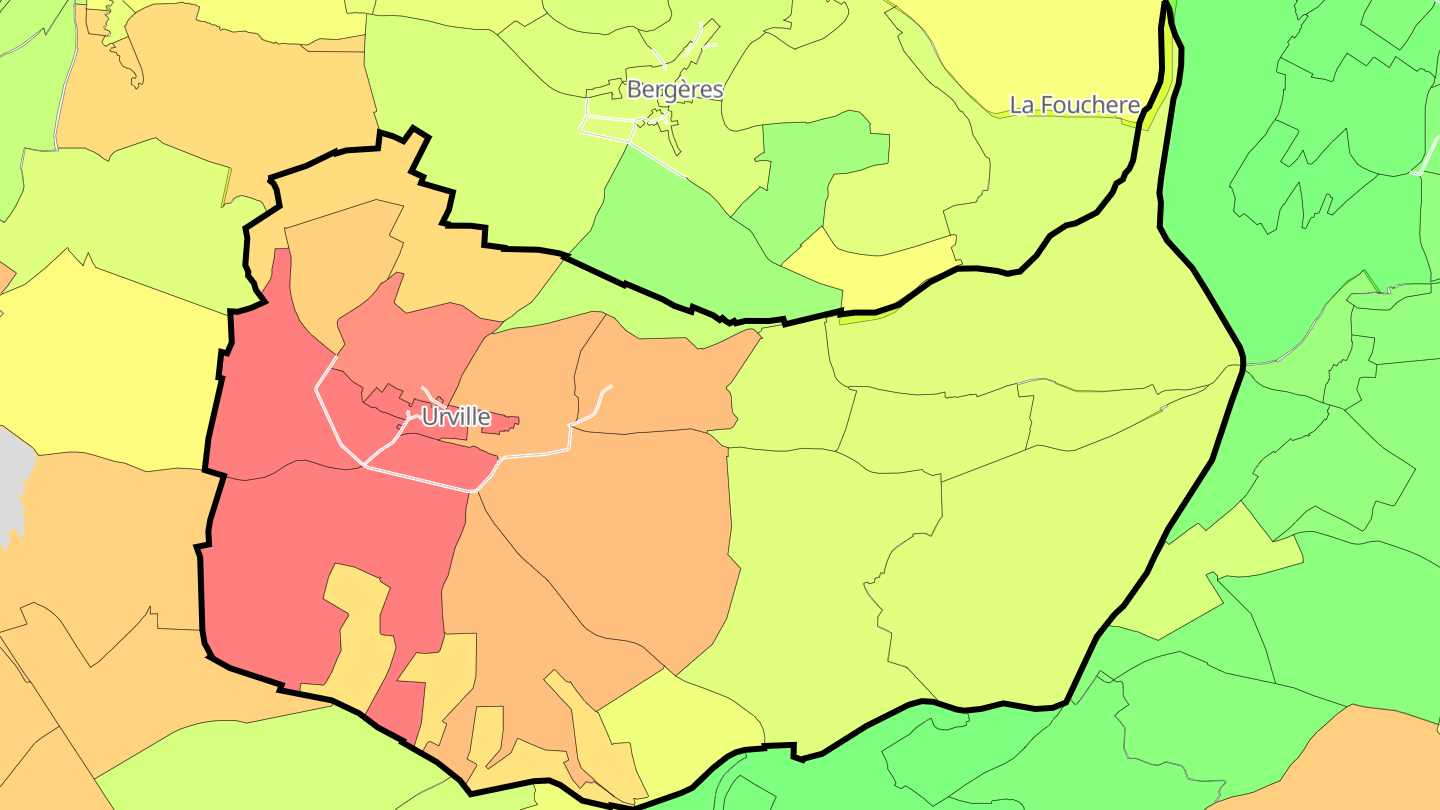 Carte des prix de l'immobilier Urville