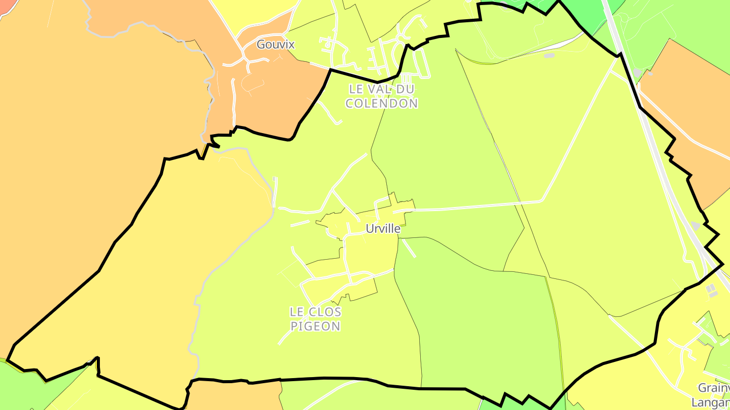 Carte des prix de l'immobilier Urville