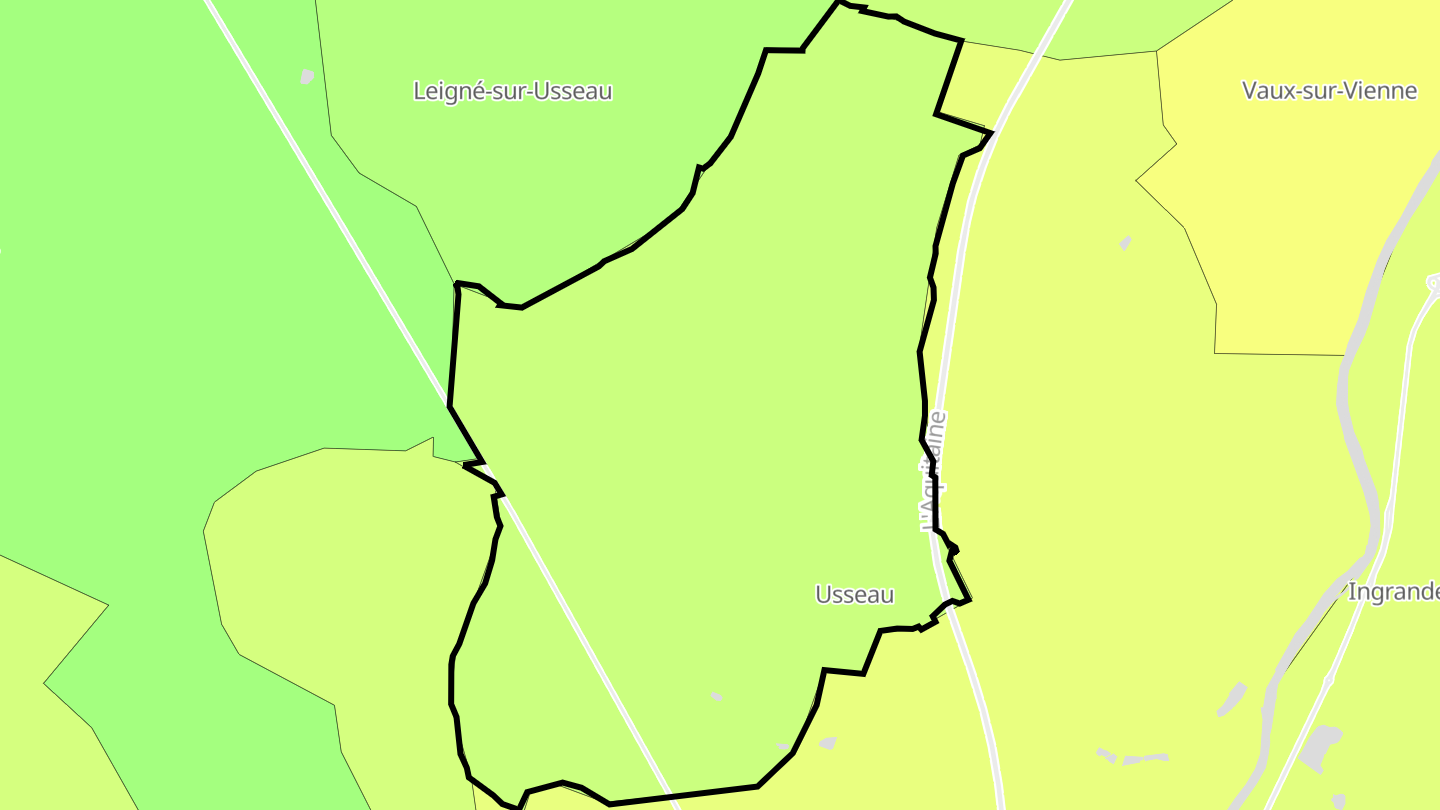 Carte des prix de l'immobilier Usseau