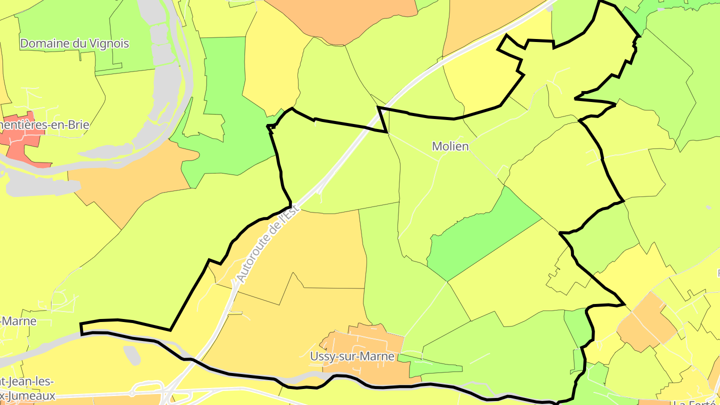 Carte des prix de l'immobilier Ussy-sur-Marne