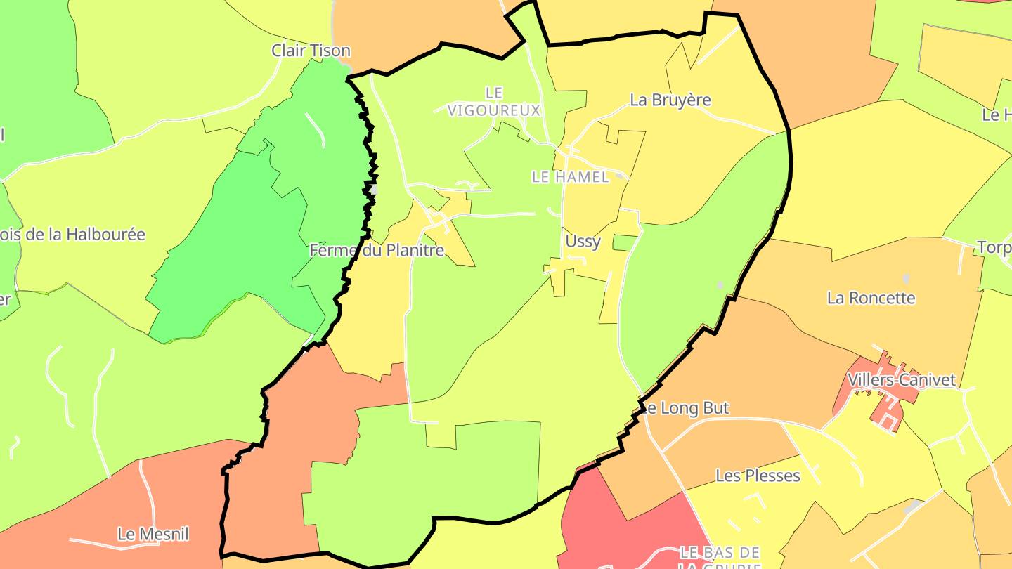 Carte des prix de l'immobilier Ussy