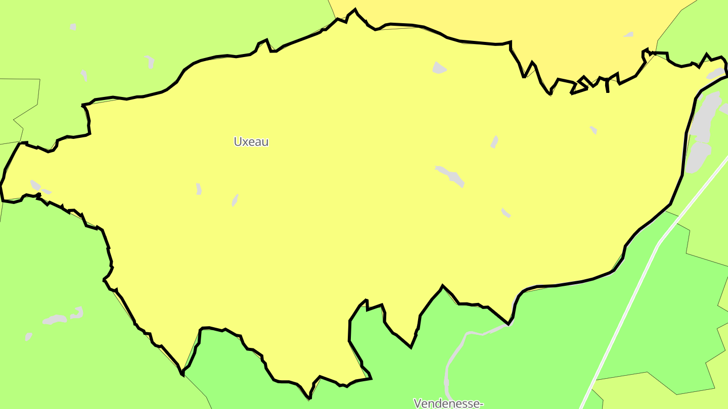 Carte des prix de l'immobilier Uxeau