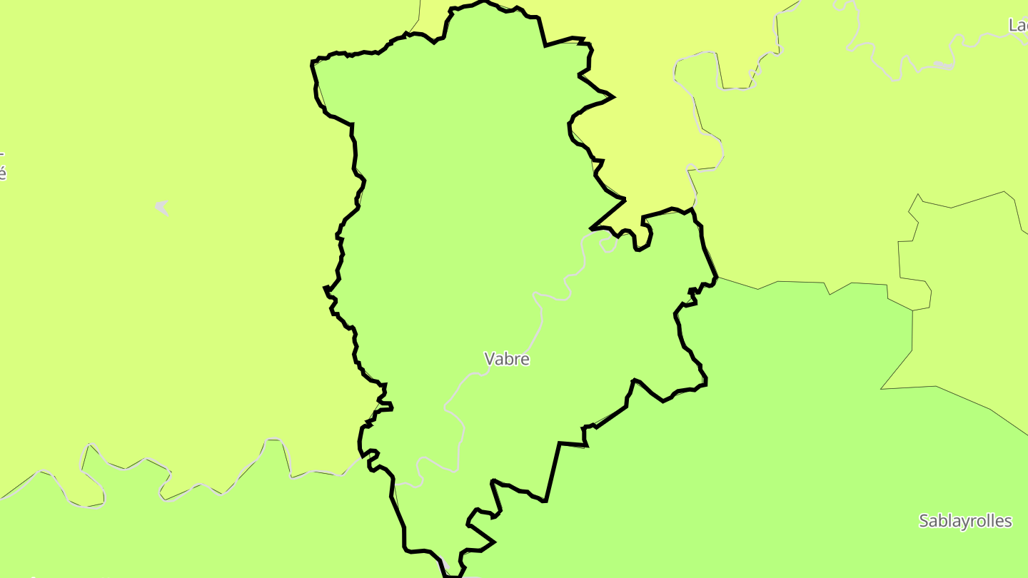 Carte des prix de l'immobilier Vabre