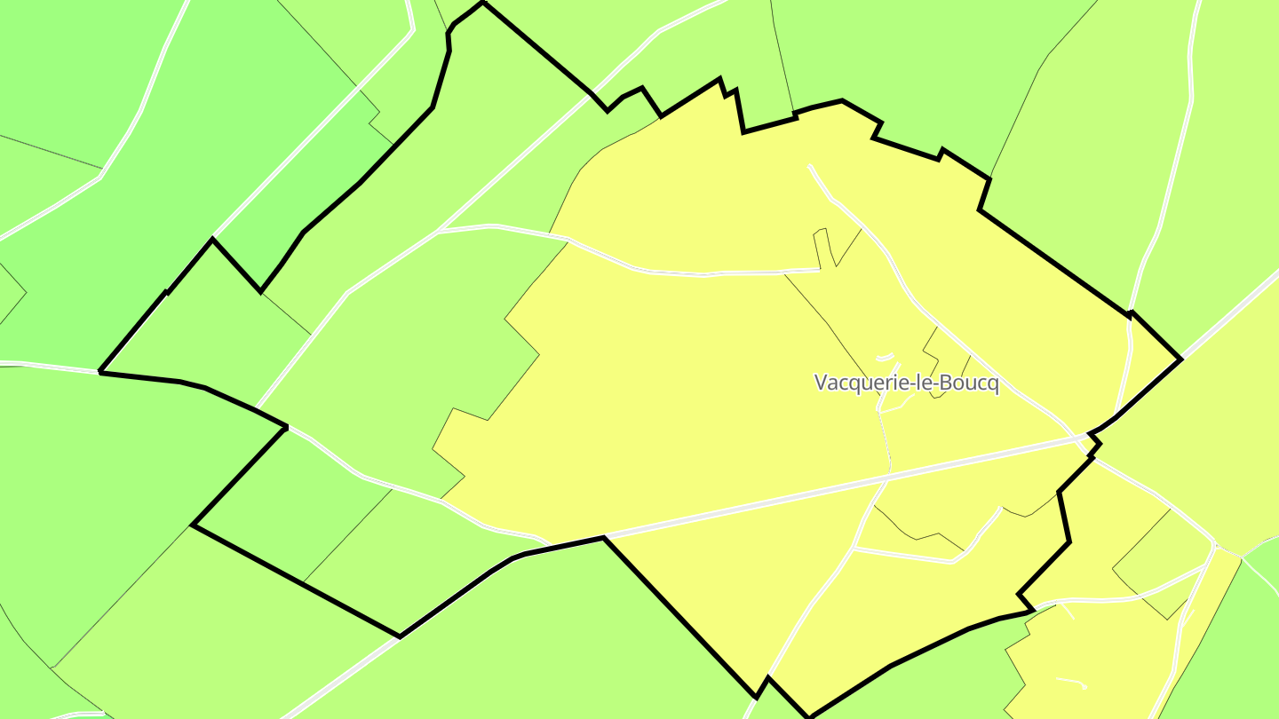 Carte des prix de l'immobilier Vacquerie-le-Boucq