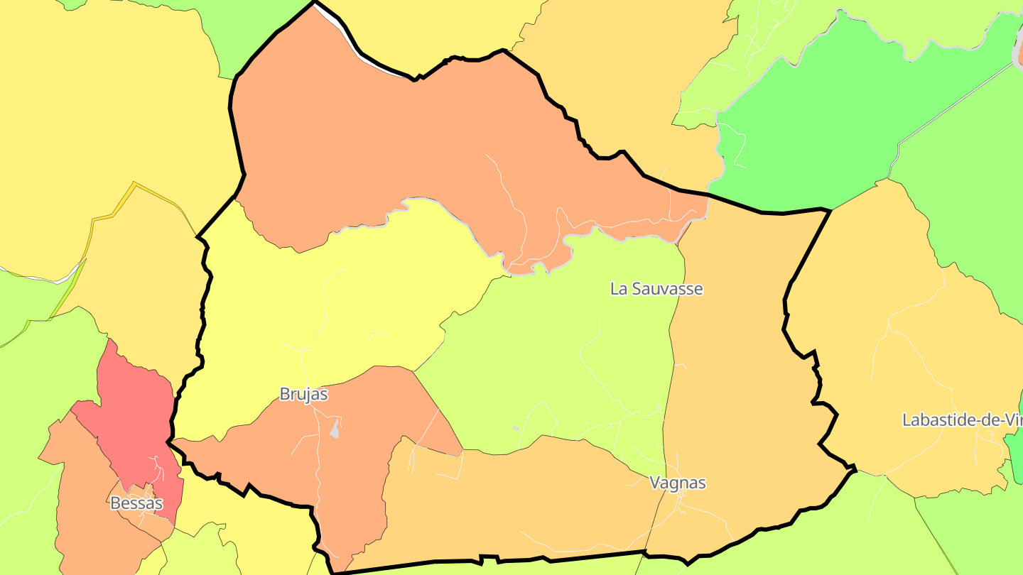 Carte des prix de l'immobilier Vagnas