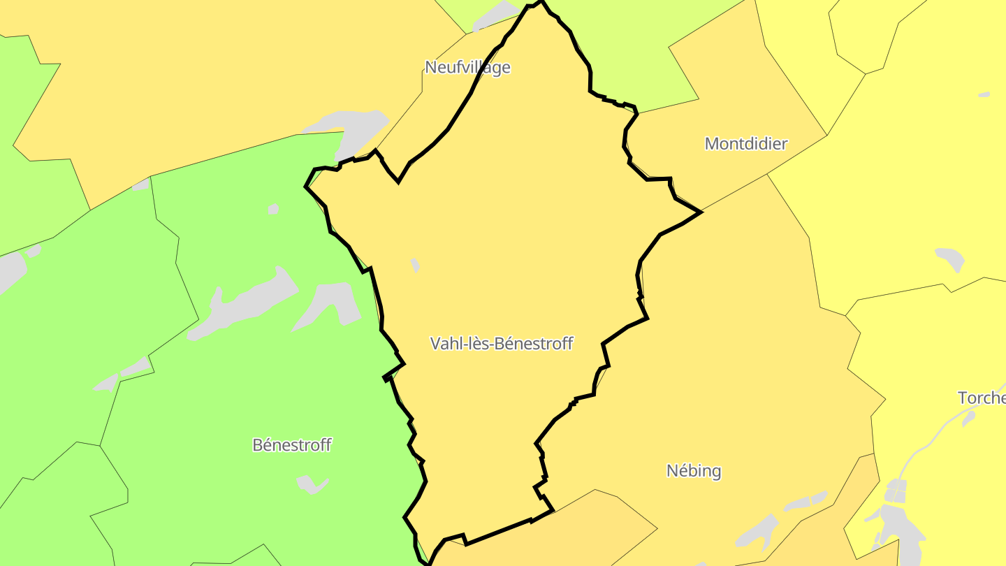 Carte des prix de l'immobilier Vahl-lès-Bénestroff