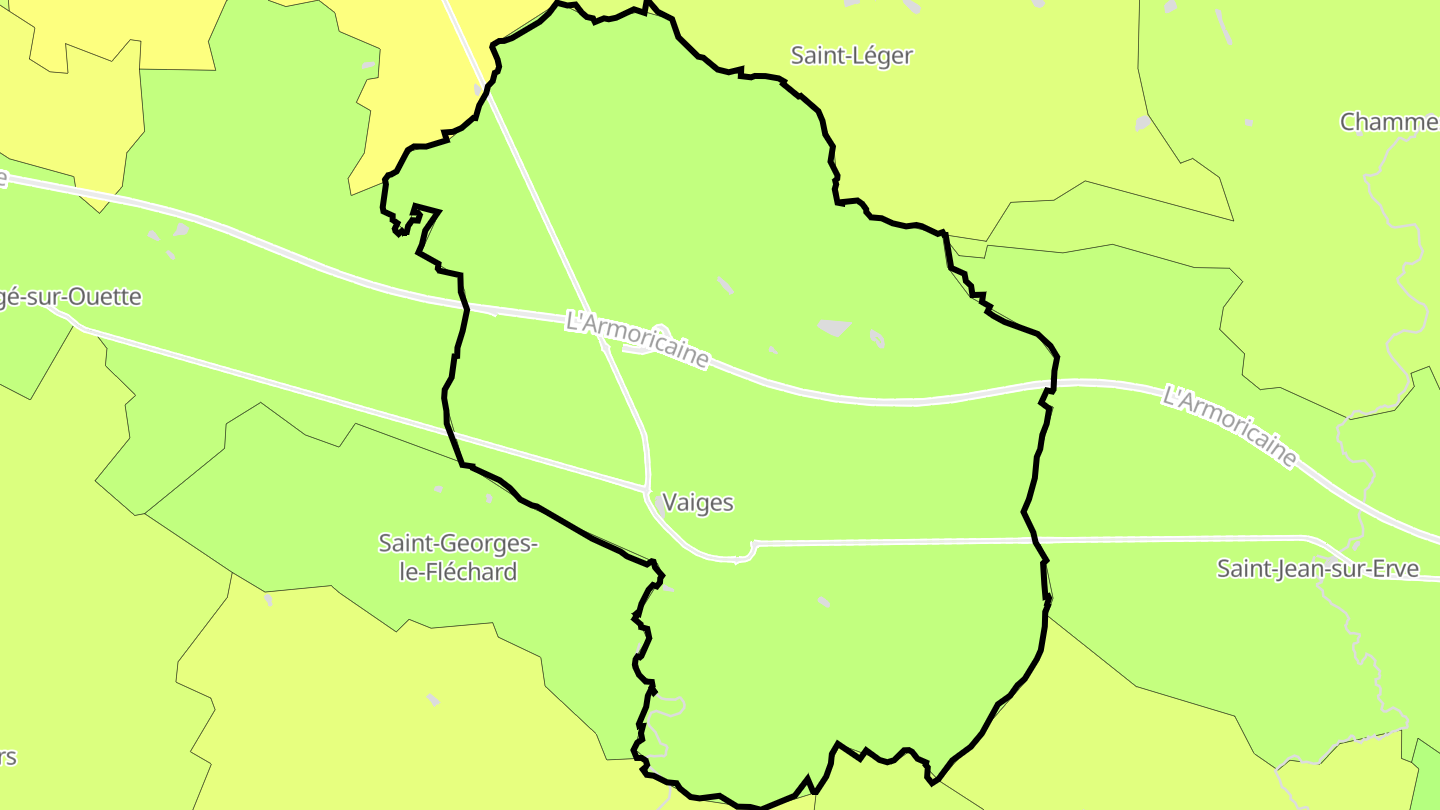 Carte des prix de l'immobilier Vaiges