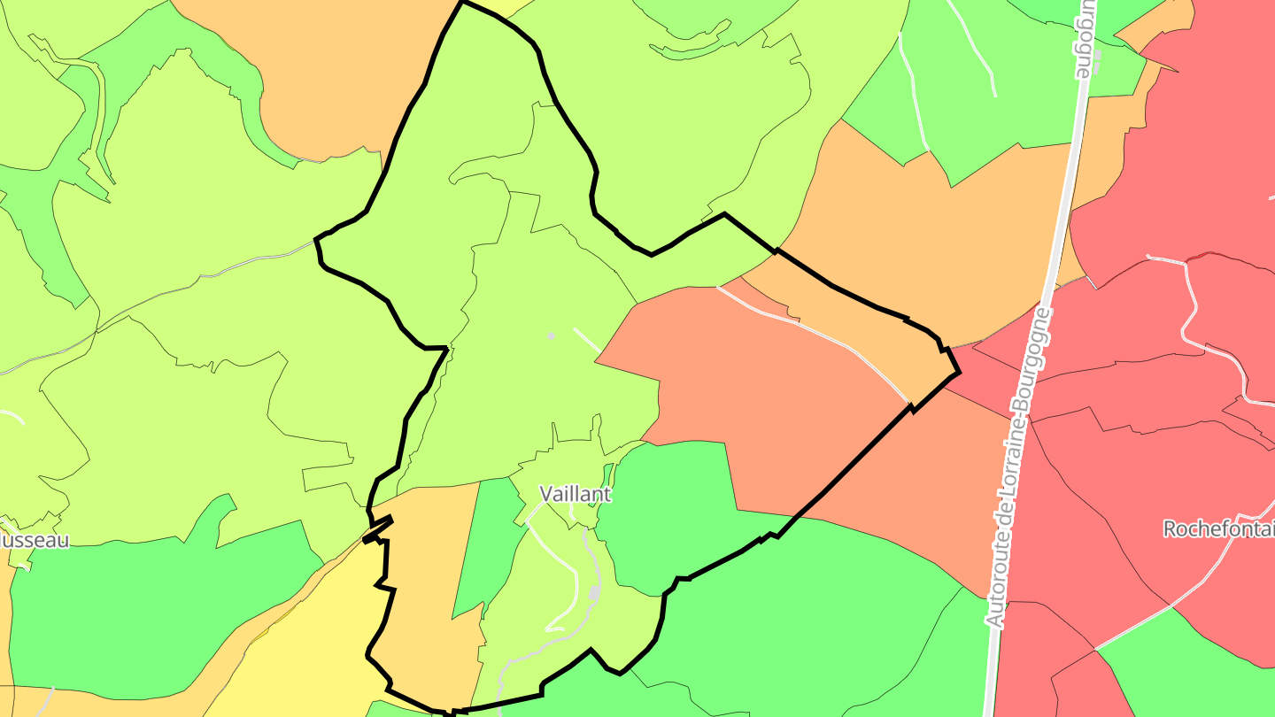 Carte des prix de l'immobilier Vaillant