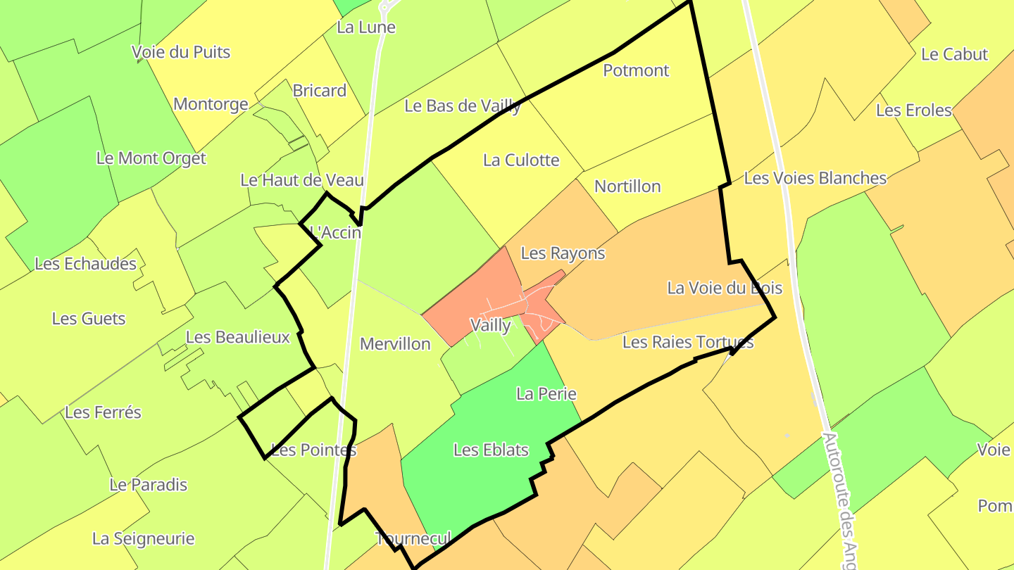 Carte des prix de l'immobilier Vailly