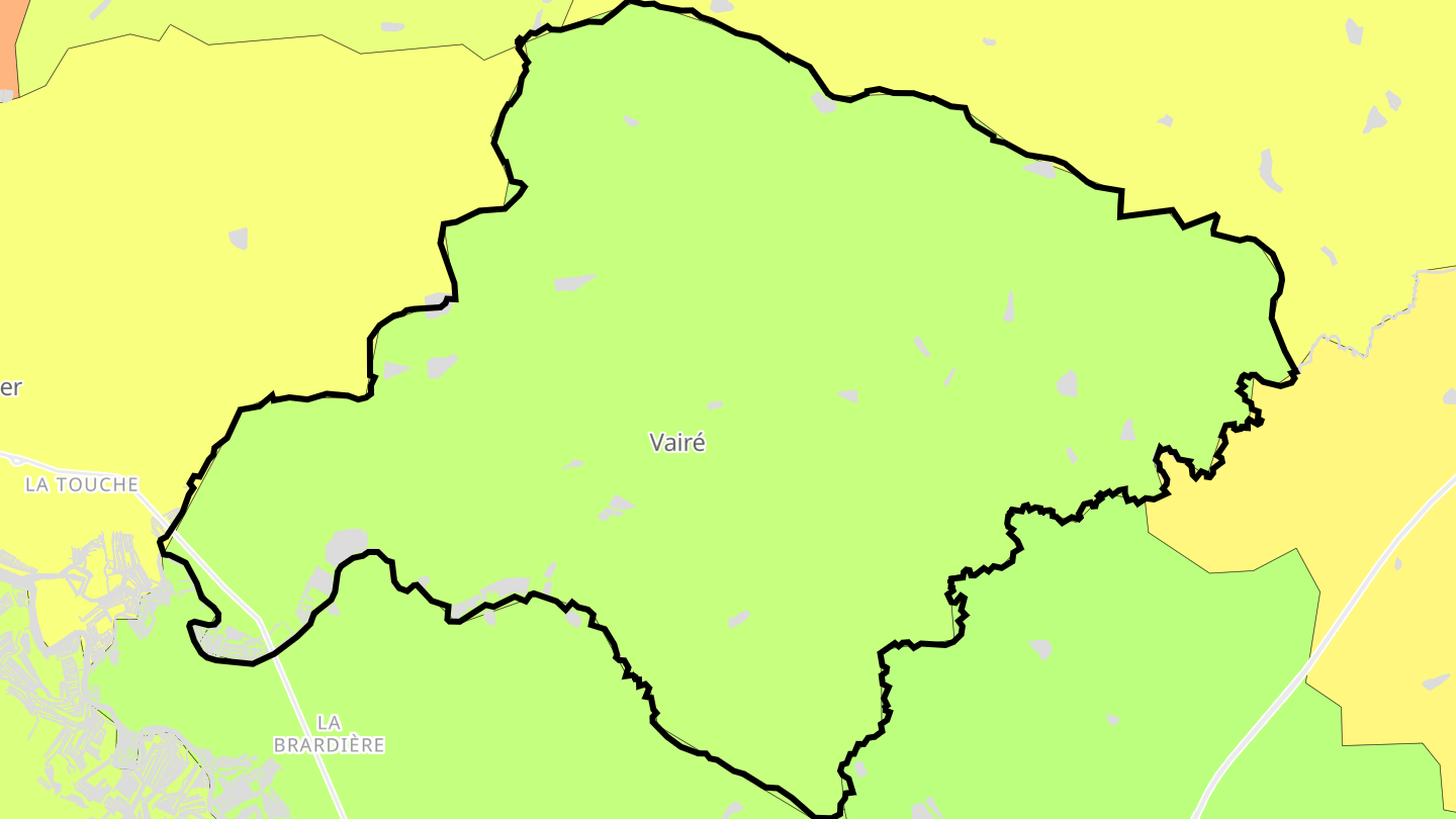 Carte des prix de l'immobilier Vairé