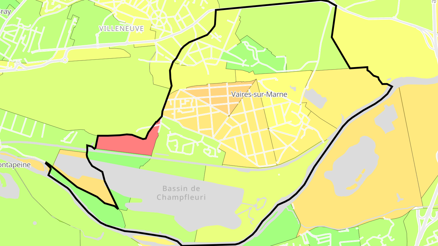 Carte des prix de l'immobilier Vaires-sur-Marne