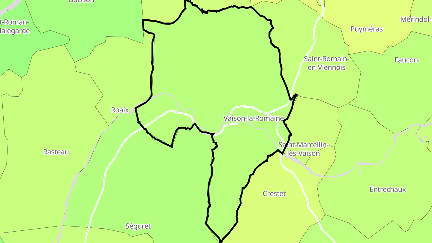 Carte des prix de l'immobilier Vaison-la-Romaine