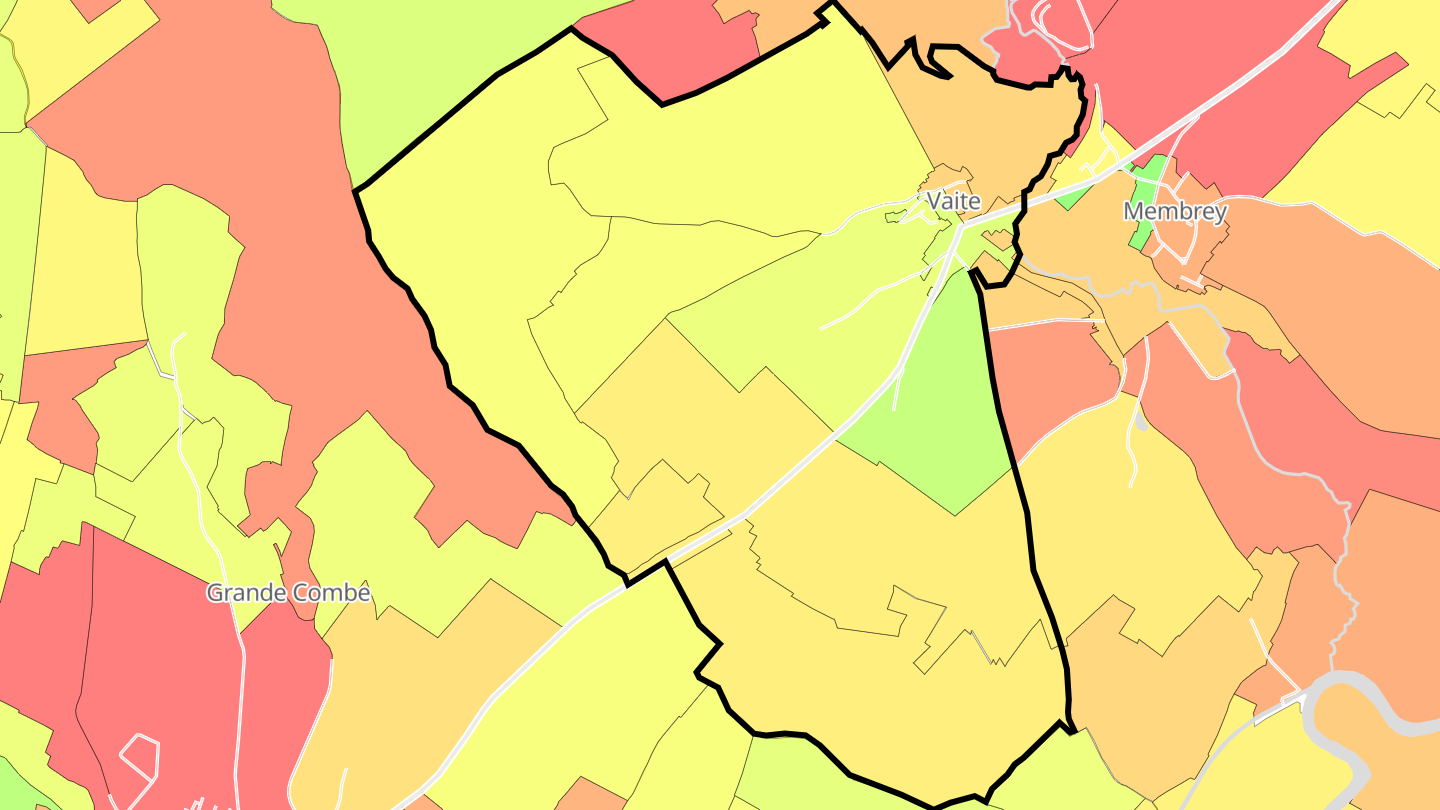 Carte des prix de l'immobilier Vaite