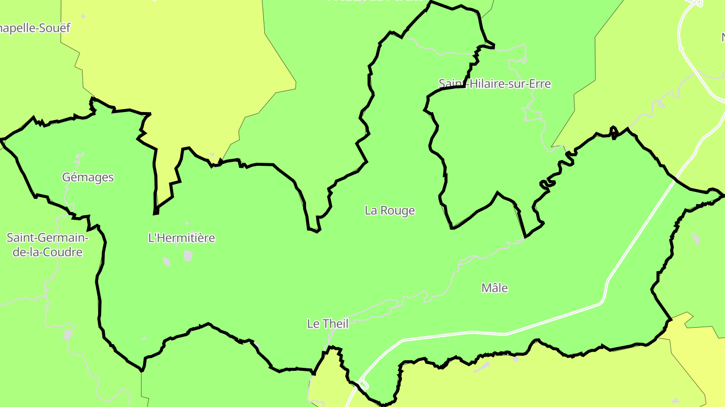 Carte des prix de l'immobilier Val-au-Perche