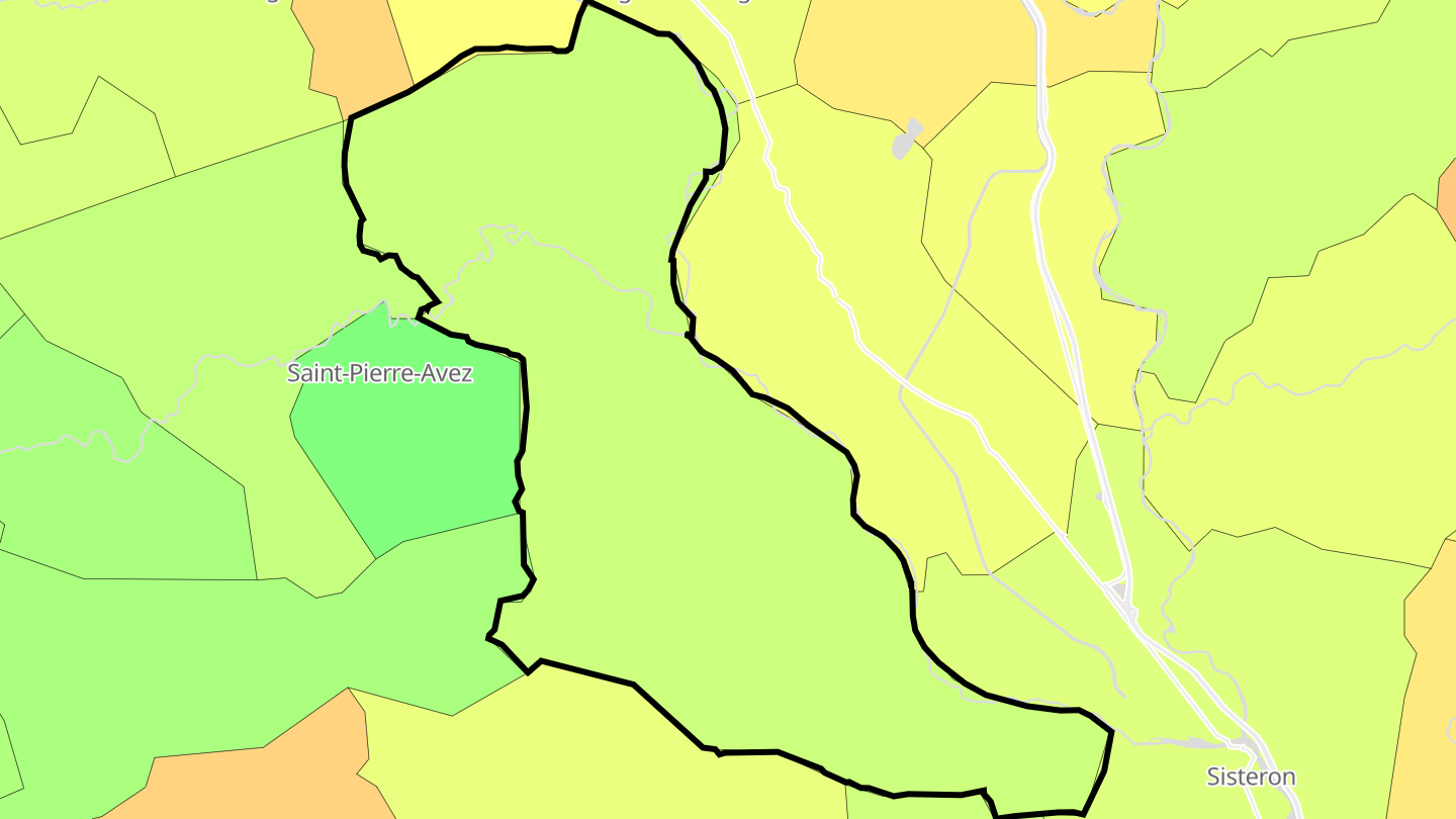 Carte des prix de l'immobilier Val-Buëch-Méouge