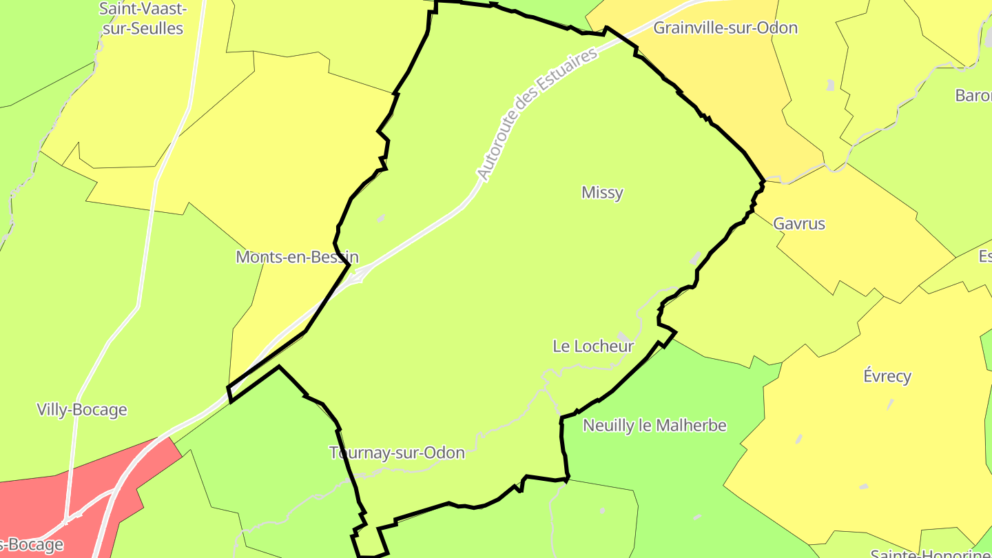 Carte des prix de l'immobilier Val d'Arry
