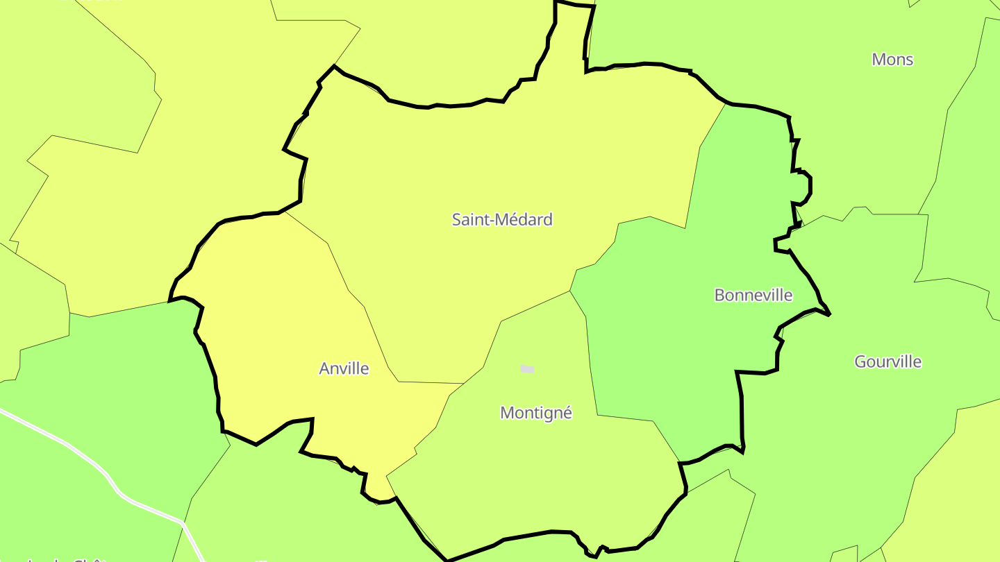Carte des prix de l'immobilier Val-d'Auge