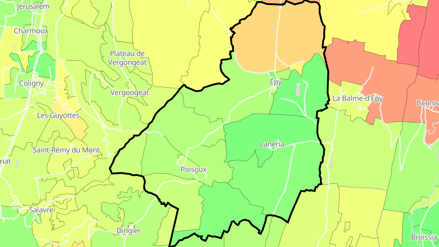 Carte des prix de l'immobilier Val-d'Épy