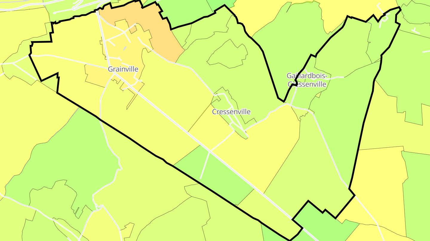 Carte des prix de l'immobilier Val d'Orger