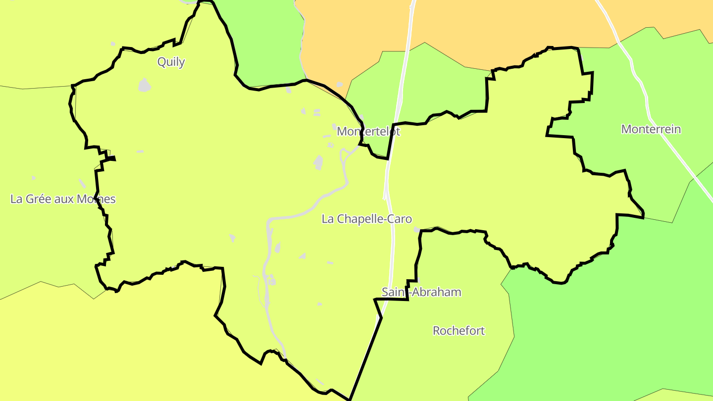 Carte des prix de l'immobilier Val d'Oust