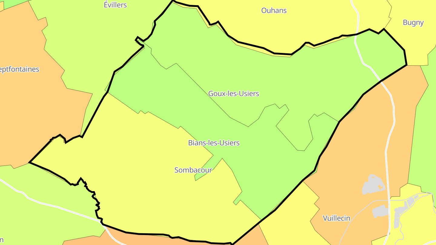 Carte des prix de l'immobilier Val-d'Usiers