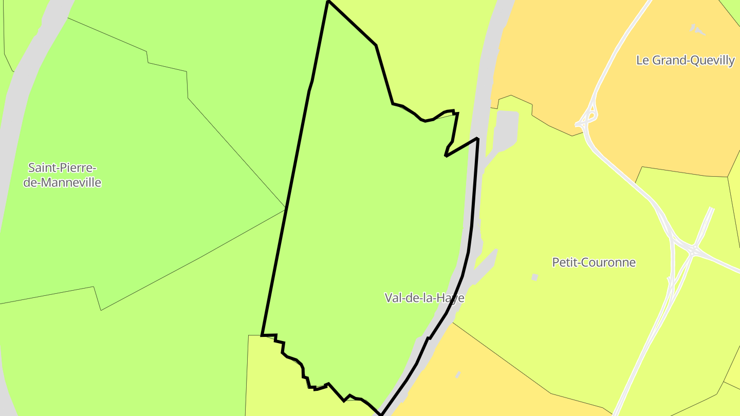 Carte des prix de l'immobilier Val-de-la-Haye