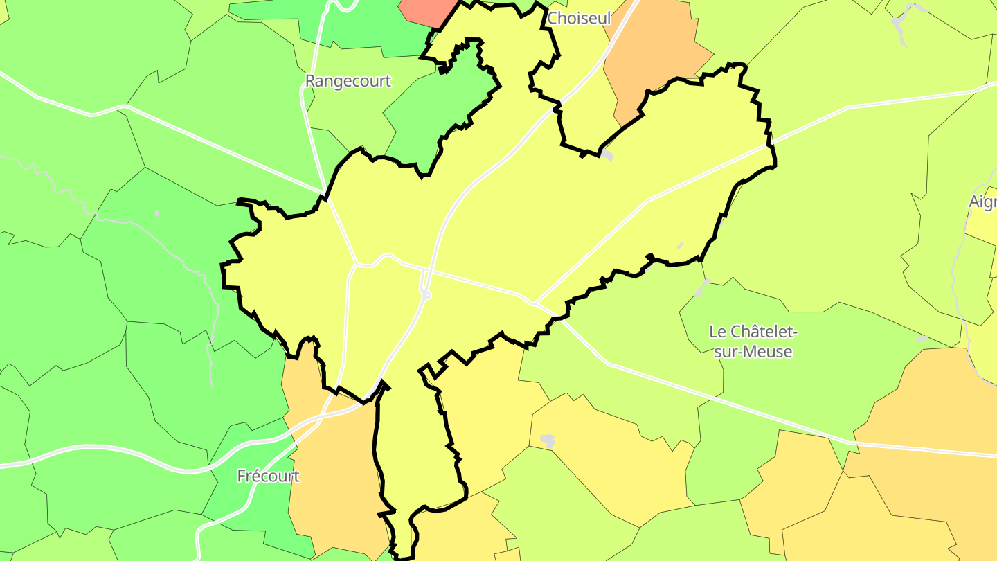 Carte des prix de l'immobilier Val-de-Meuse