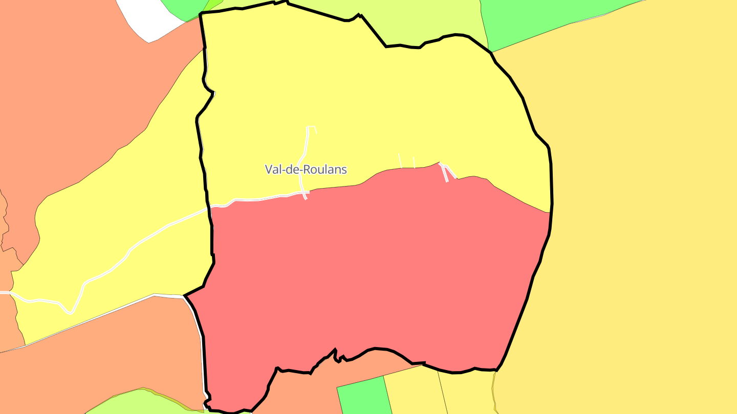 Carte des prix de l'immobilier Val-de-Roulans