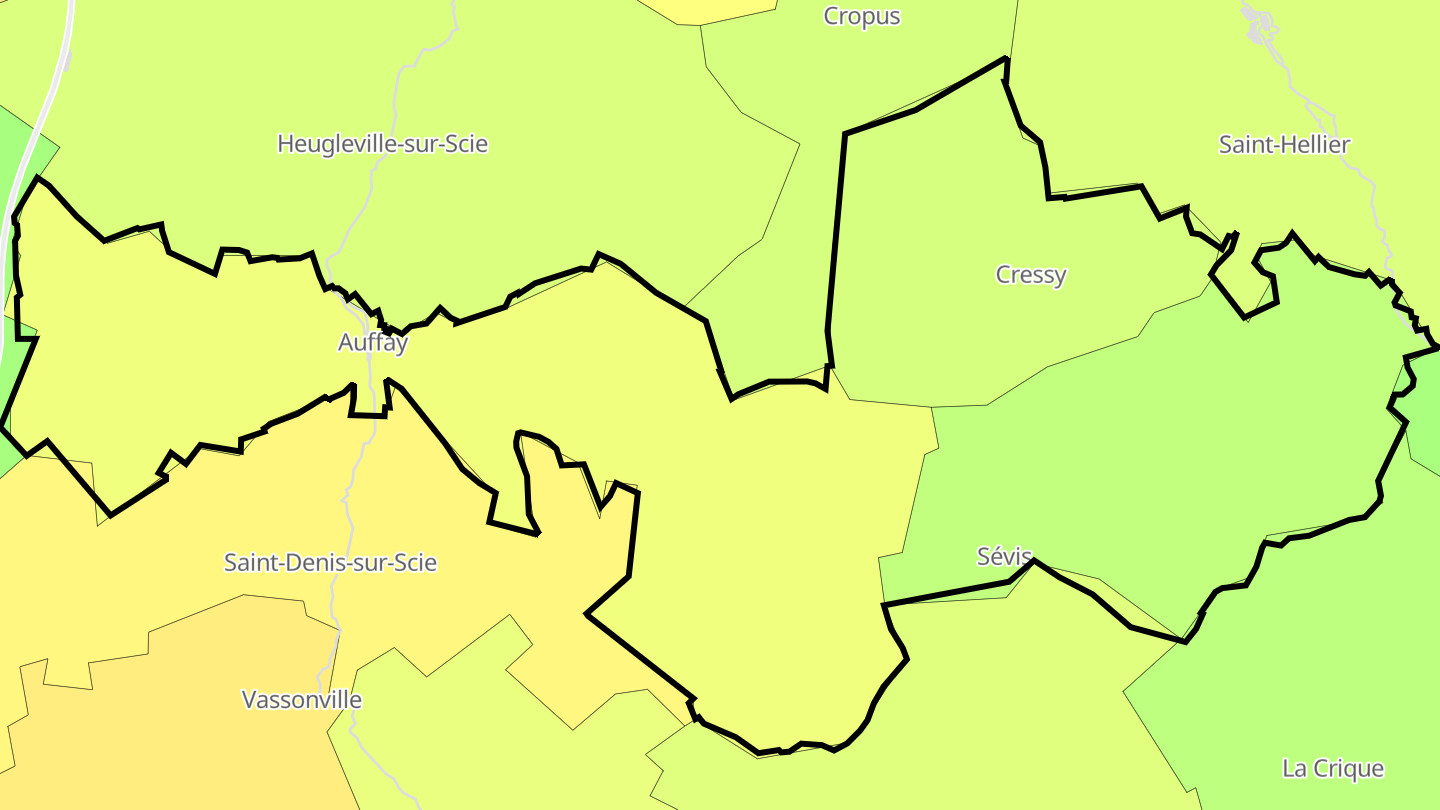 Carte des prix de l'immobilier Val-de-Scie