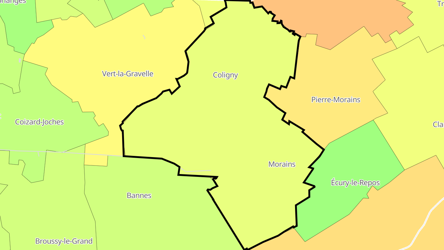 Carte des prix de l'immobilier Val-des-Marais