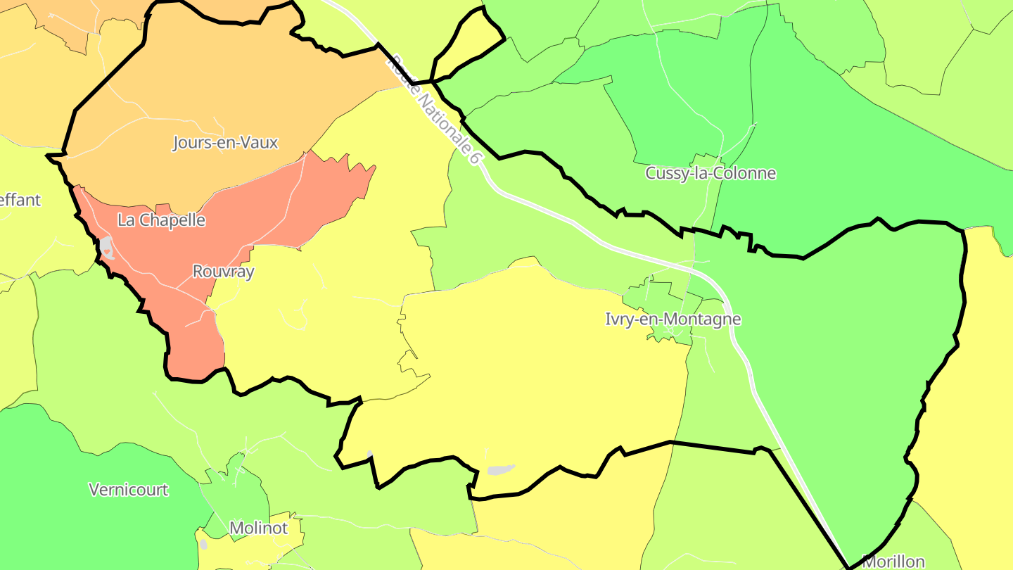 Carte des prix de l'immobilier Val-Mont