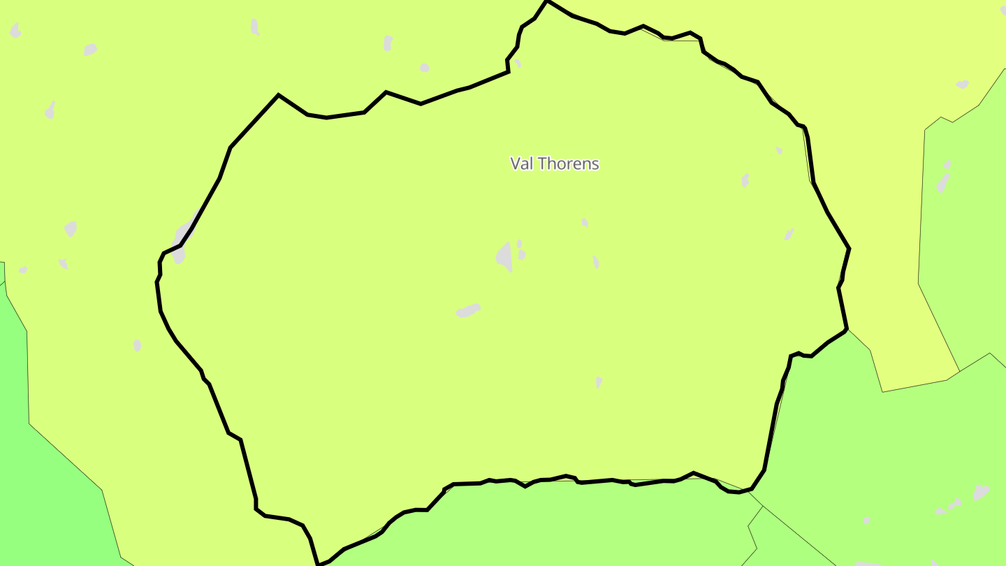 Carte des prix de l'immobilier Val Thorens