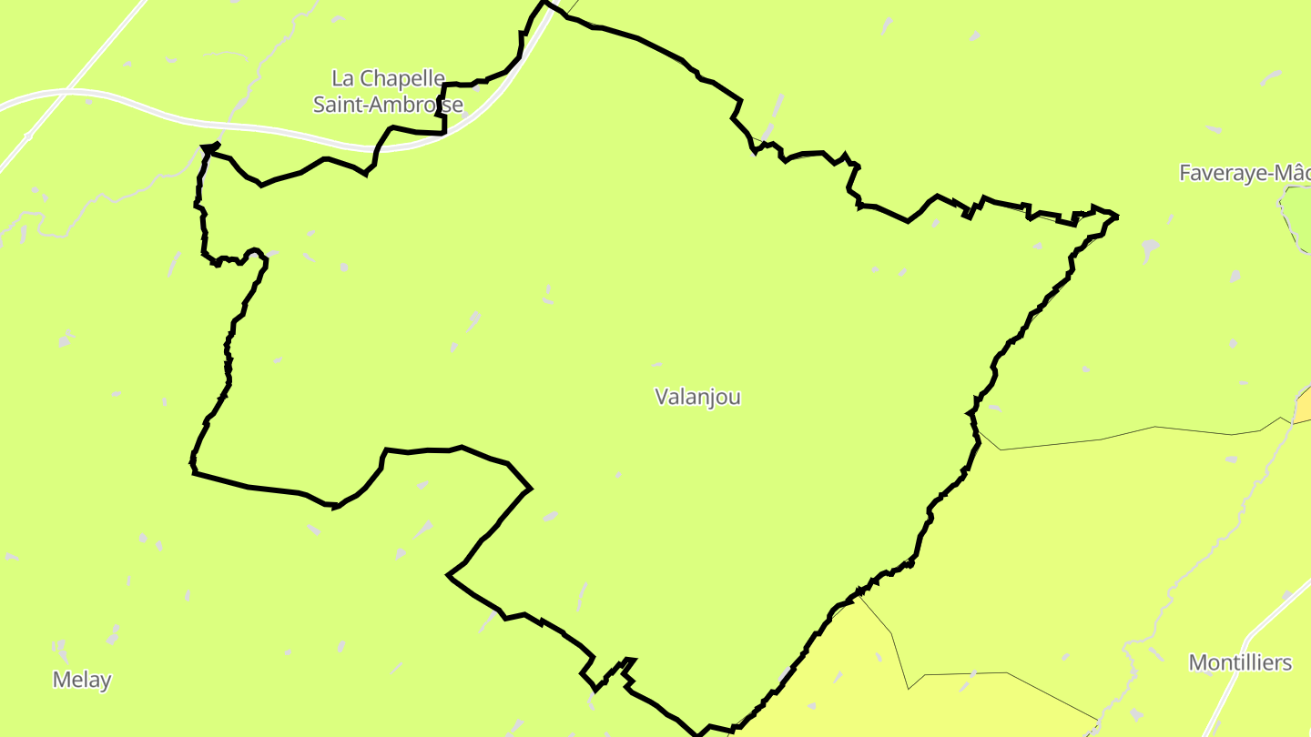 Carte des prix de l'immobilier Valanjou