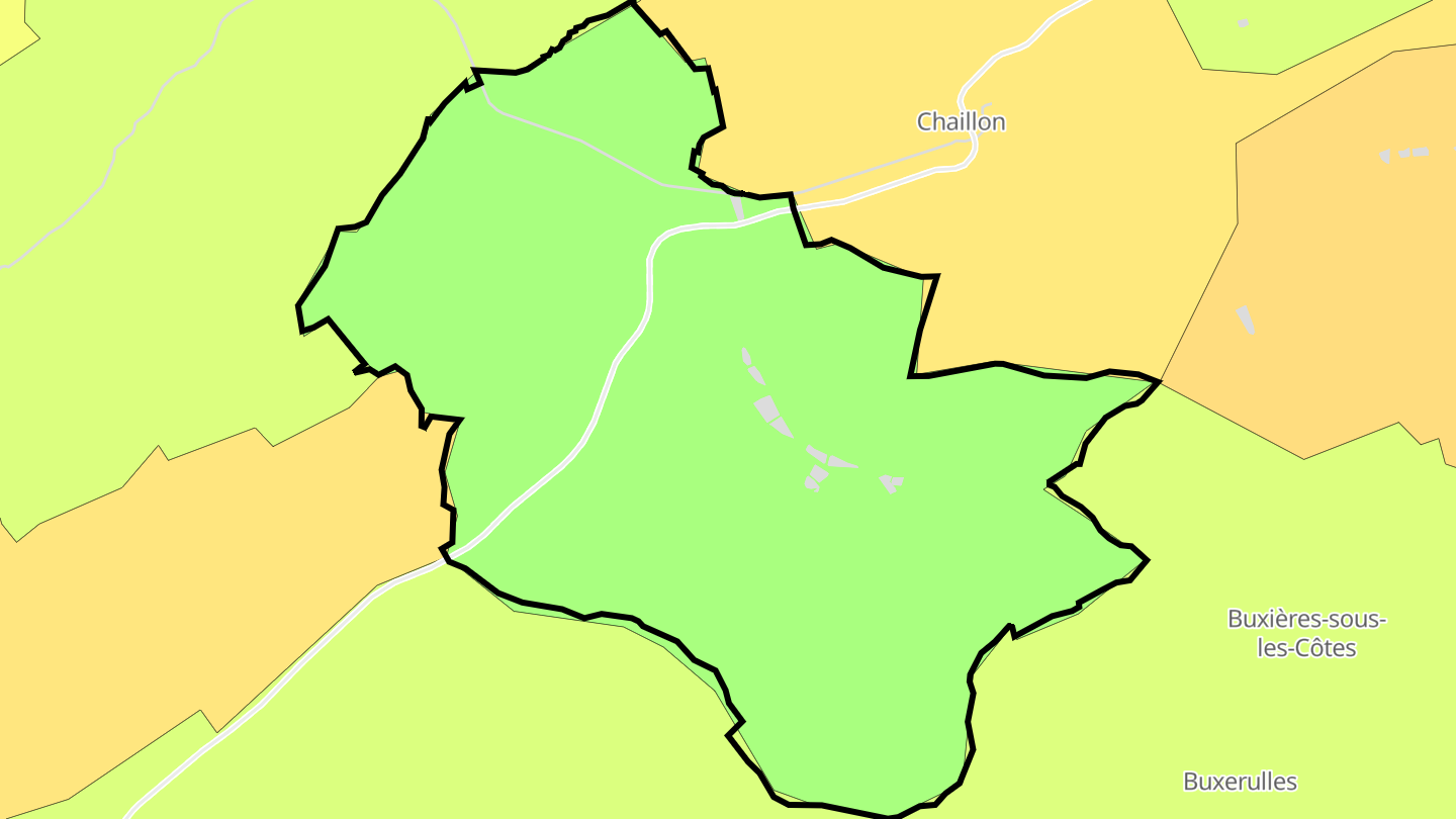Carte des prix de l'immobilier Valbois